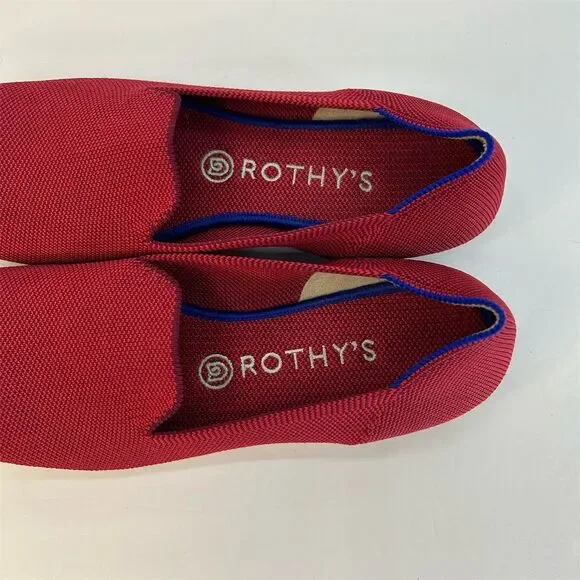 Rothy's Women's Loafer Size 9 Red Flats Eco-Friendly Casual Shoes - Picture 5 of 14